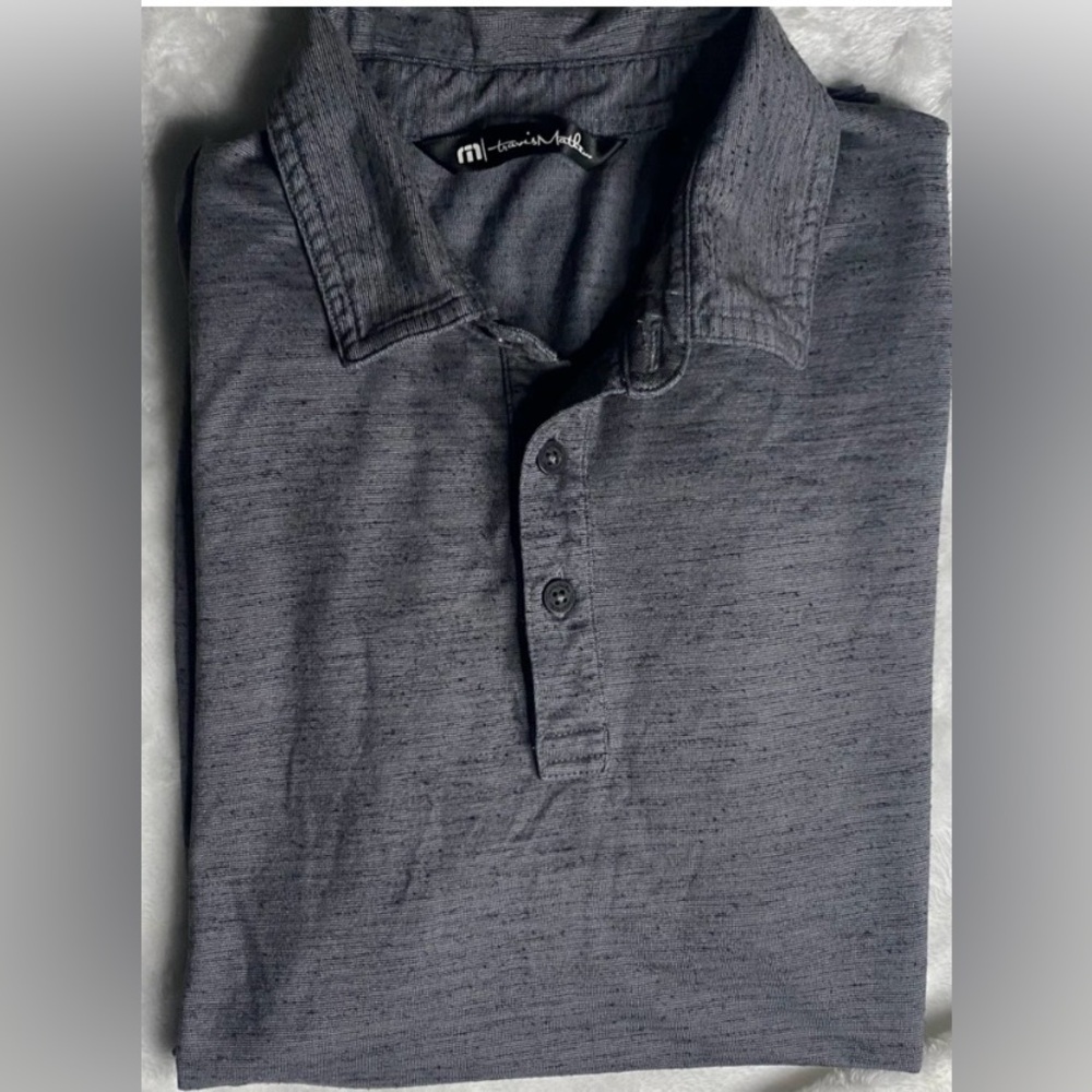 Travis Mathew Gray Short Sleeve Polo Size Small.
